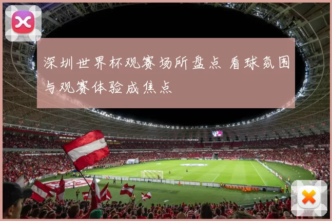 深圳世界杯观赛场所盘点 看球氛围与观赛体验成焦点